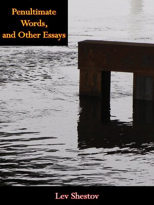 cover image of Penultimate Words, and Other Essays